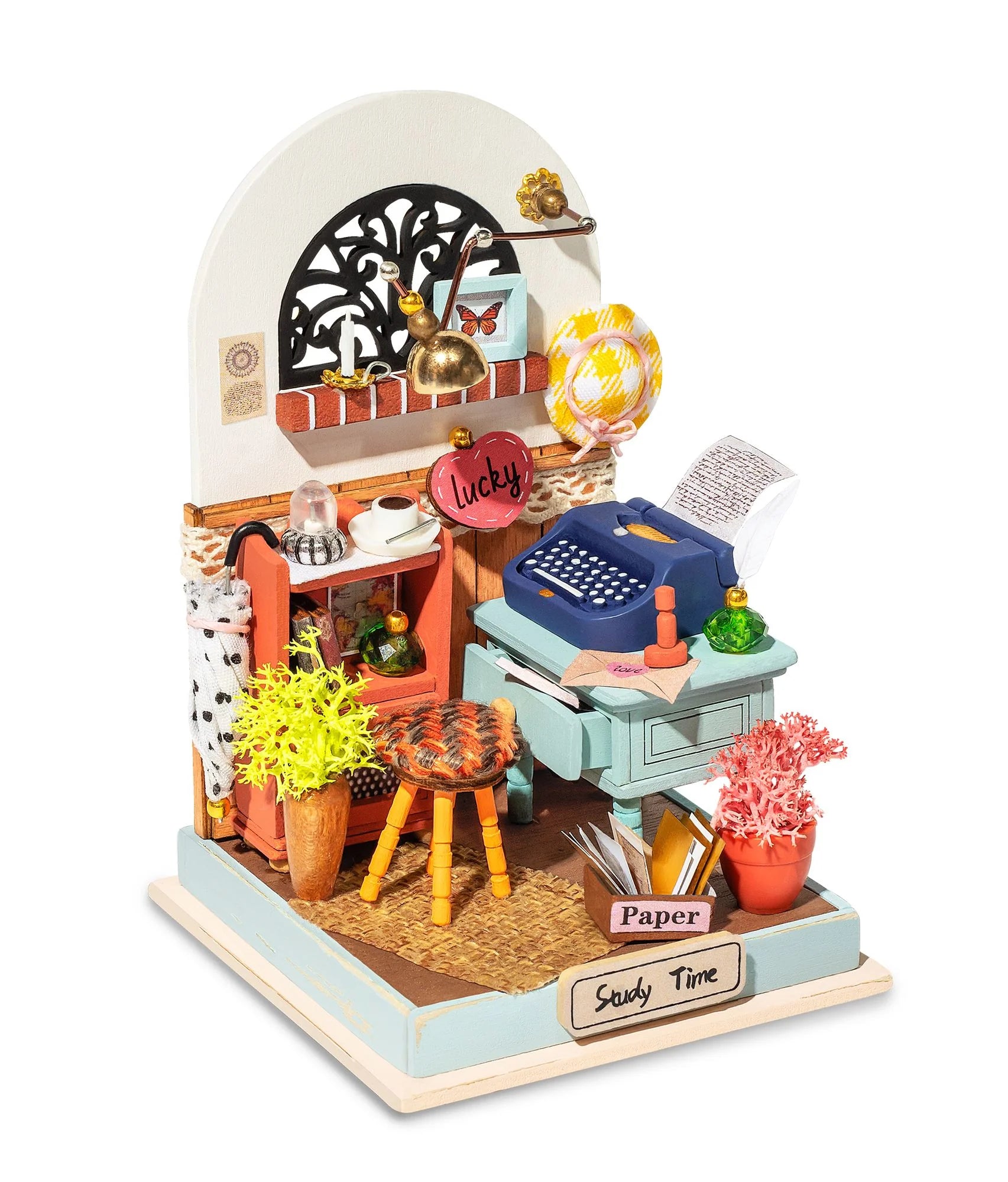 Doba Robotime DIY Taste Life Kitchen Doll House with Furniture Children Adult Miniature Dollhouse Bubble Bath Wooden Kits Toy Gift DS China DS017 Record Mood