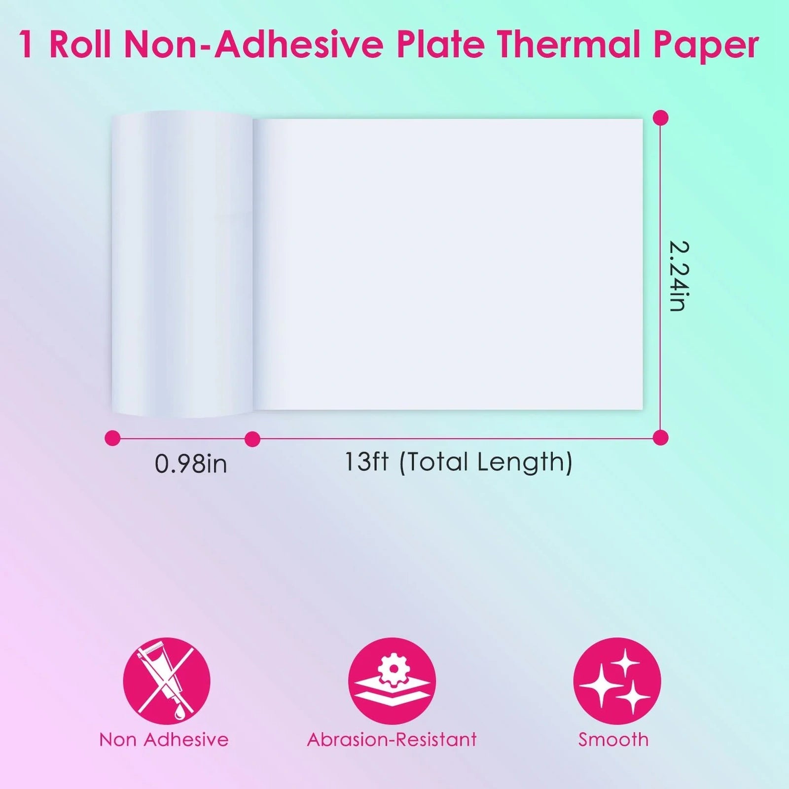 Doba Pocket Wireless Thermal Printer Portable Mini Sticker Maker Machine Rechargeable Inkless Photo Printer for Printing Label Journal Study Notes Memo Photos