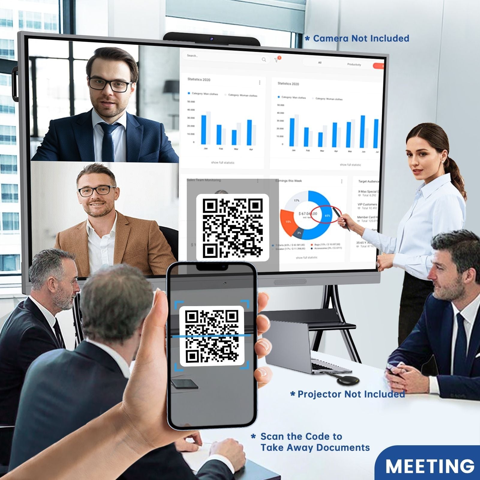 Doba 55 lnch Smart Board 8+128 – Android 14, Google EDLA-Certified 4K Interactive Flat Panel