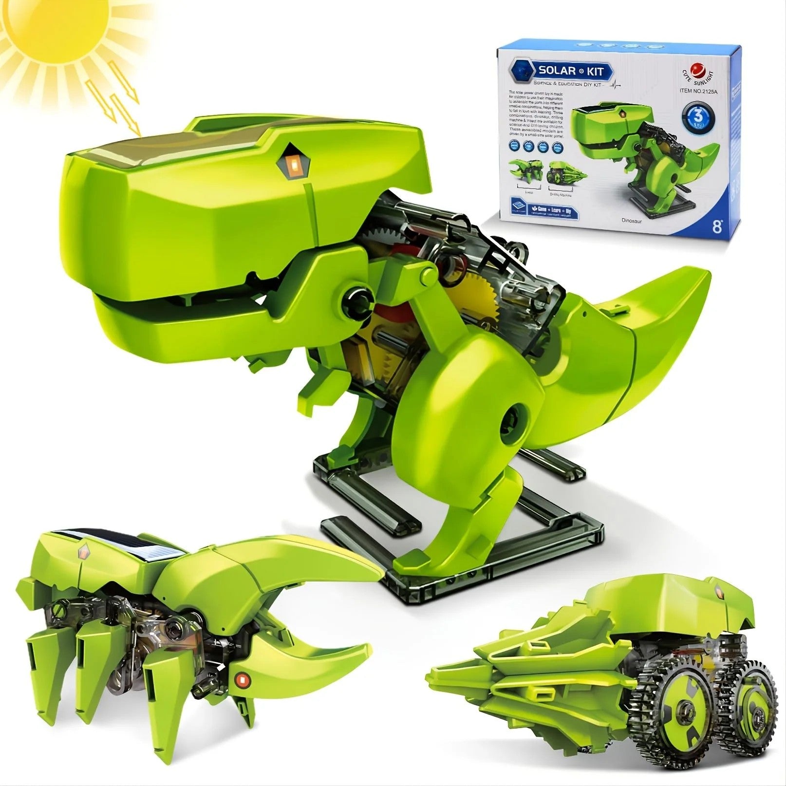 Doba 3in1 Solar Robot Toys Science Kits Kids Age 8 9 10 11 12 STEM Learning Educational Building Engineering Gifts Toy Boys
